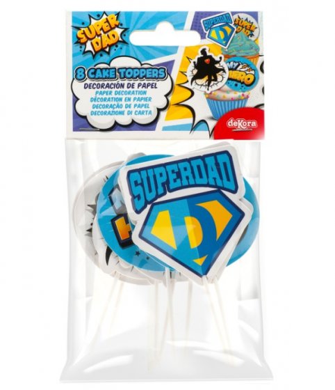 Cupcake toppers Super Dad