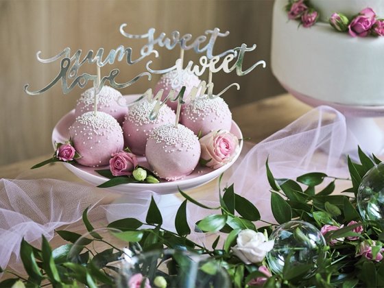 Cupcake toppers silver