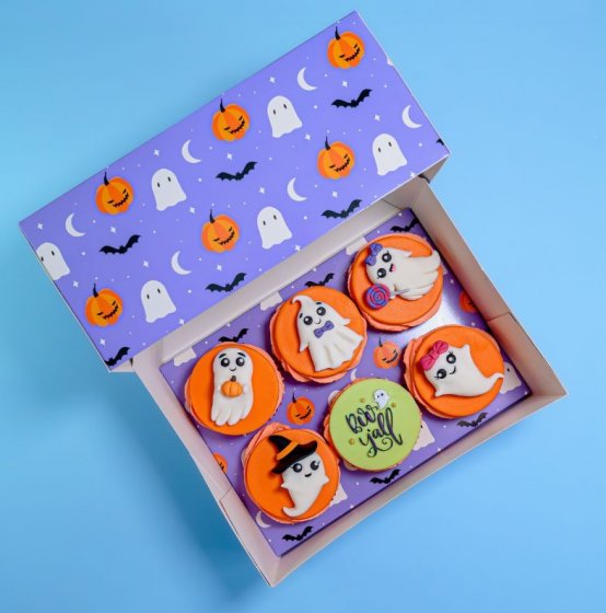 Cupcake-laatikko 6 muffinille Halloween Fright Night 2-pack