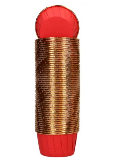 Wilton Cupcakesformar Röda med guldkant 50 st