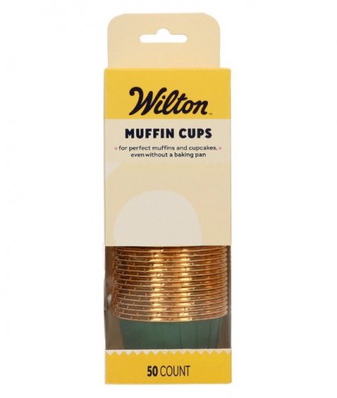 Wilton Cupcakesformar Gröna med guldkant 50 st