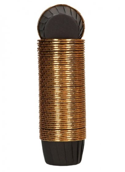 Wilton Cupcakesformar Svarta med guldkant 50 st