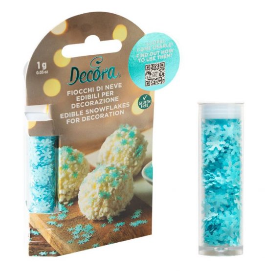 Ätbart glitter snöflingor