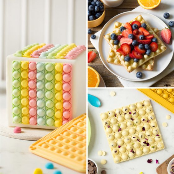 pop it silikonform fyrkant