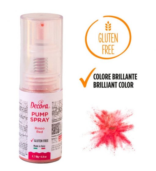 Decora pulverspray röd