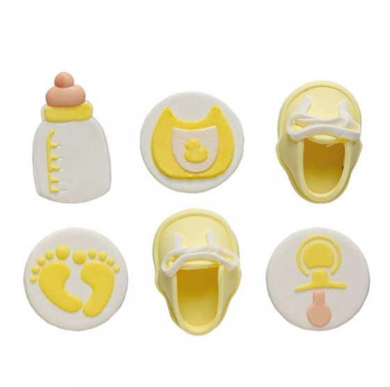 Sockerdekorationer baby shower