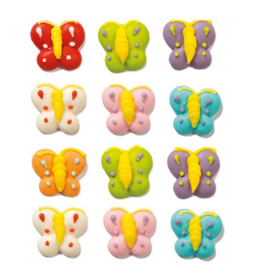 Sockerdekorationer fjärilar