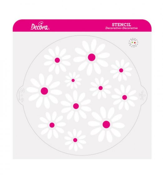 Decora Stencil till tårta Daisy