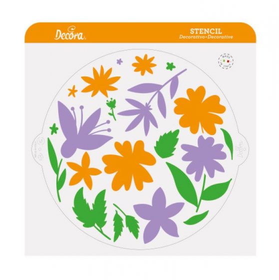 Tårtstencil blommor