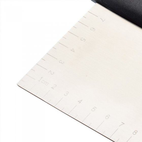 Degskrapa rostfritt stål med mått