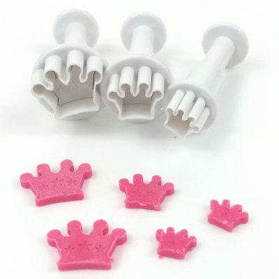 Dekofee mini-utstickare prinsesskronor i tre storlekar