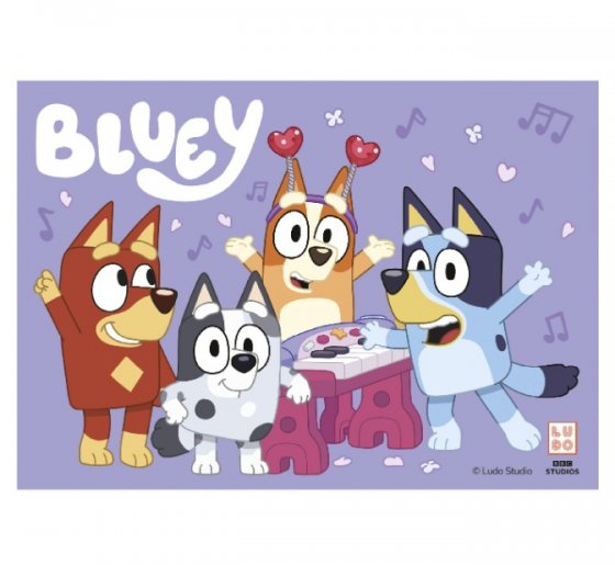 Rektangulär tårtbild Bluey
