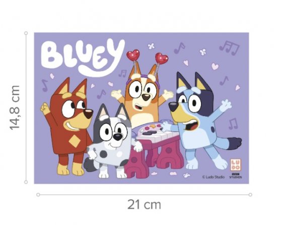 Rektangulär tårtbild Bluey