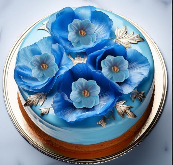 Syötävä kakkukoriste waferkukat sininen 18 kpl