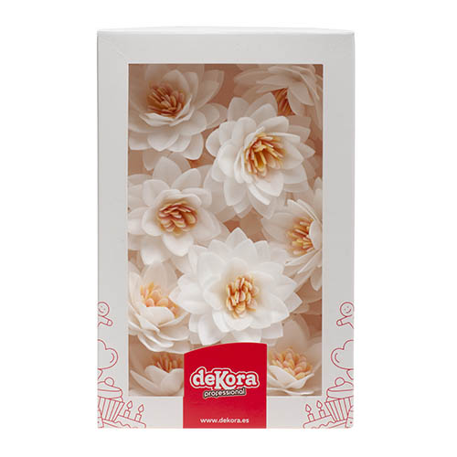 Ätbara waferdekorationer lotusblomma