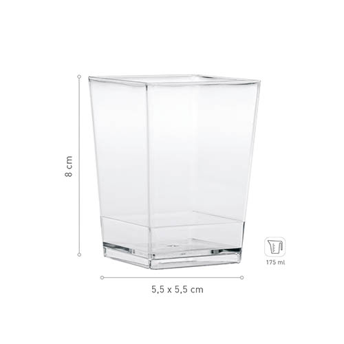 Dessertglas i plast square