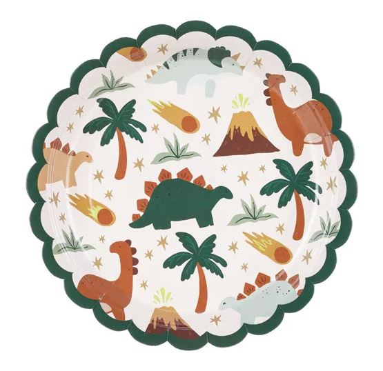 Papperstallrikar dino