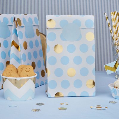 Pattern Works Party Bags Dots Blå 5-pack