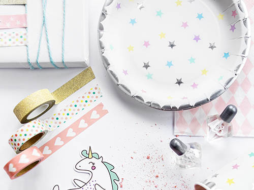 dekorativ washitejp guld/silver