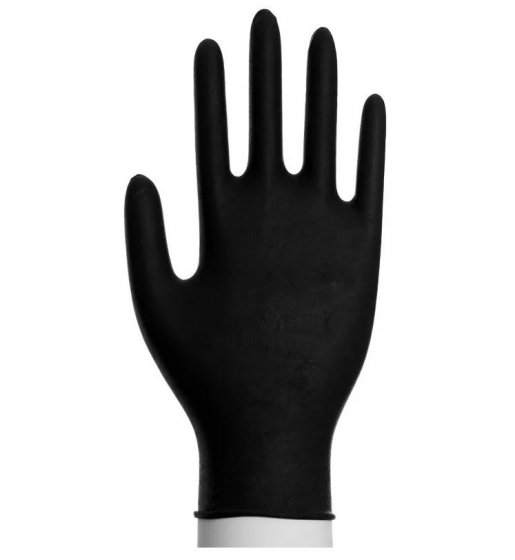 Svarta nitrilhandskar för livsmedel