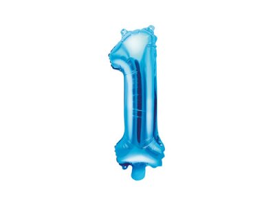 Folieballong blå 35 cm - Nr 1
