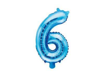 Folieballong blå 35 cm - Nr 6