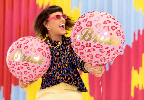 Folieballong Bride rosa