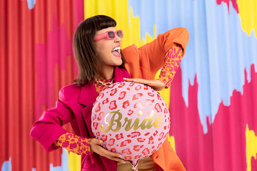 Folieballong Bride rosa