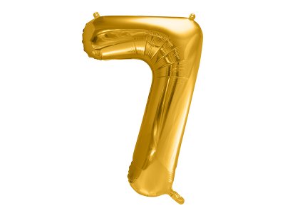 Sifferballong guld 86 cm - Nr 7