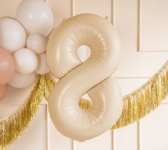 Folieballong beige 8