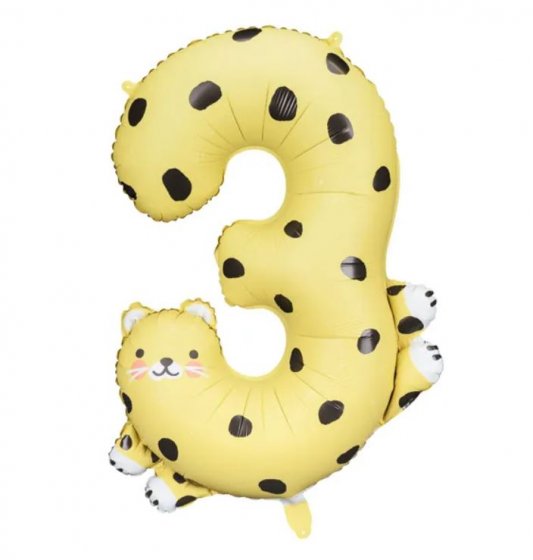 Folieballong nummer 3 gepard