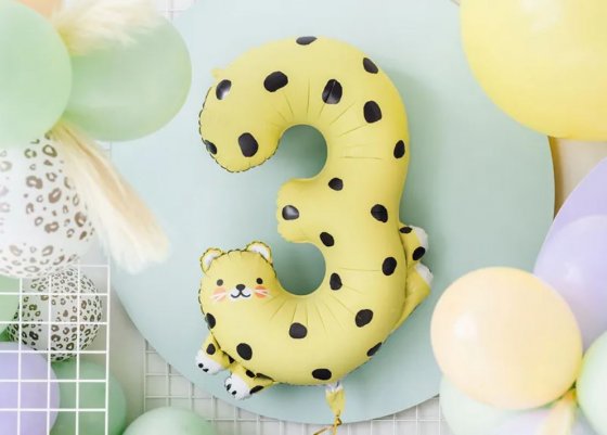 Folieballong nummer 3 gepard