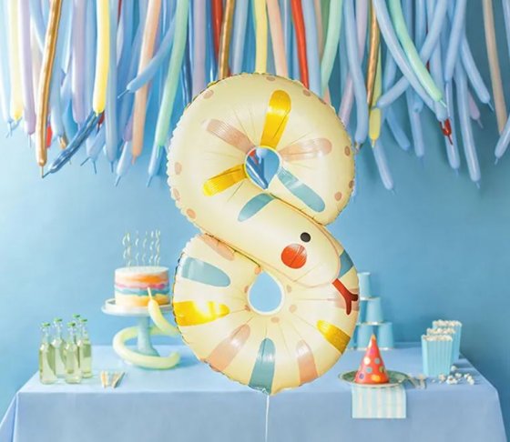 Folieballong nummer 8 orm