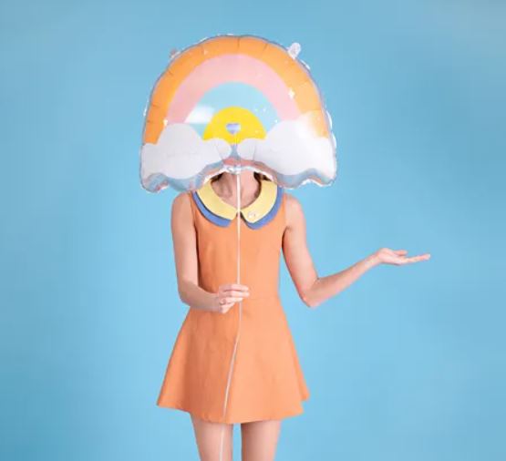 Folieballong regnbåge