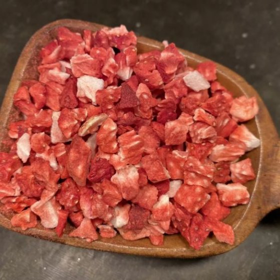 frystorkade jordgubbar