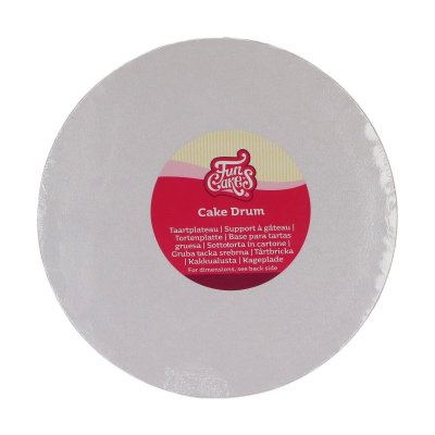 Tjock tårtbricka cake drum 22,5 cm vit