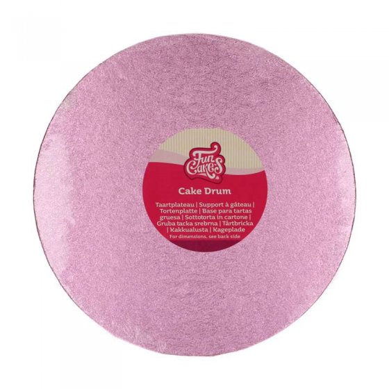 Tjock tårtbricka rosa