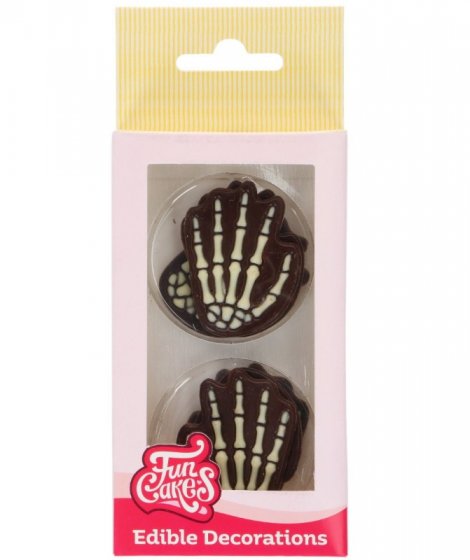 FunCakes Suklaakoristeet Luurankokädet 6 kpl