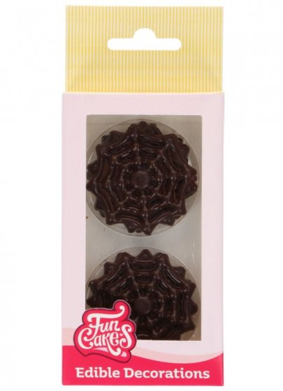 FunCakes Suklaakoristeet Hämähäkinseitit 6 kpl