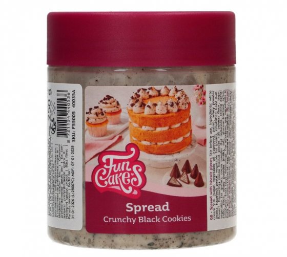 FunCakes Spread Crunchy Black Cookies 250g