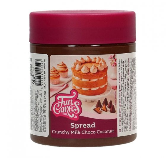 FunCakes Spread Crunchy Milk Choco Coconut 250 g