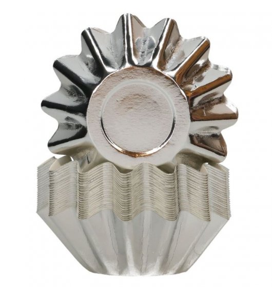 Muffinsformar Metallic silver