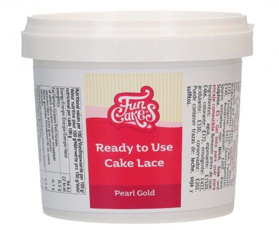Cake lace pearl gold