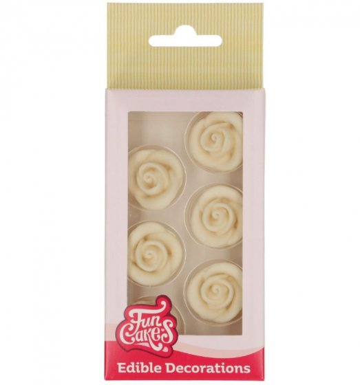 FunCakes Sokerimassaruusut Valkoinen