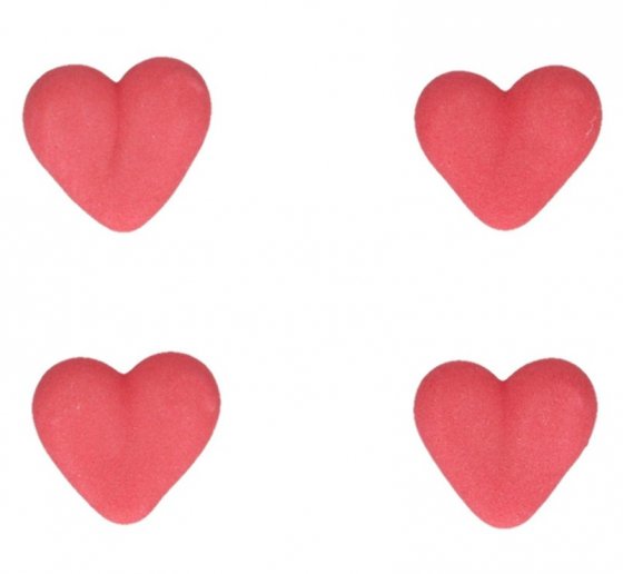 FunCakes Suurpakkaus Sokerikoristeet Punaiset Sydämet 336 kpl