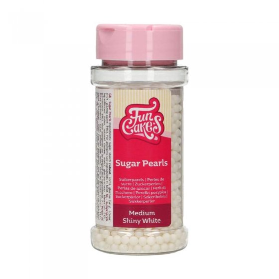FunCakes strössel Shiny White Medium