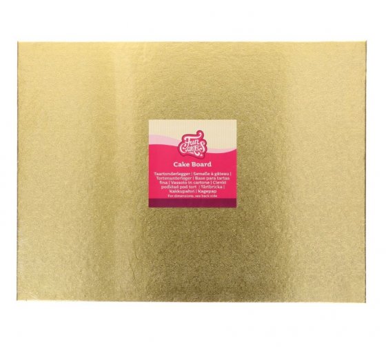 FunCakes Cake Board Oblong Gold 40x30cm
