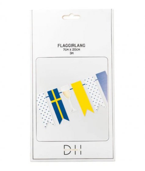 Girlang flaggor & glas