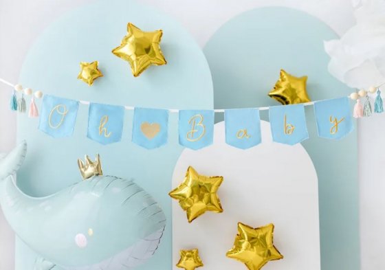 Banner baby blå