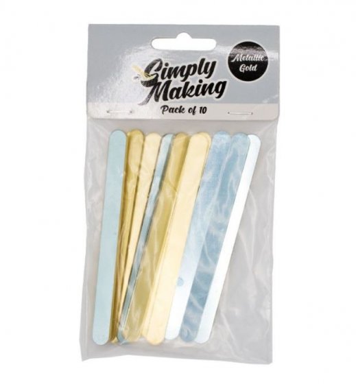 Guldfärgade glasspinnar